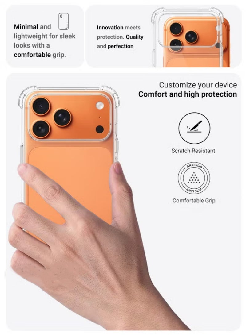 غطاء حماية مقاوم للصدمات لهاتف Apple iPhone 17 Pro – شفاف للغاية، متين مع فتحات دقيقة – حماية من الخدوش والغبار وبصمات الأصابع – غطاء خلفي من السيليكون الشفاف لهاتف Apple iPhone 17 Pro. - Image 3